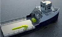 24 Meter Steel Supply Boat With Deck Crane