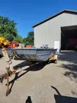 1996 18′ x 8′ Aluminum Landau Workboat w/40hp Mariner & Trailer